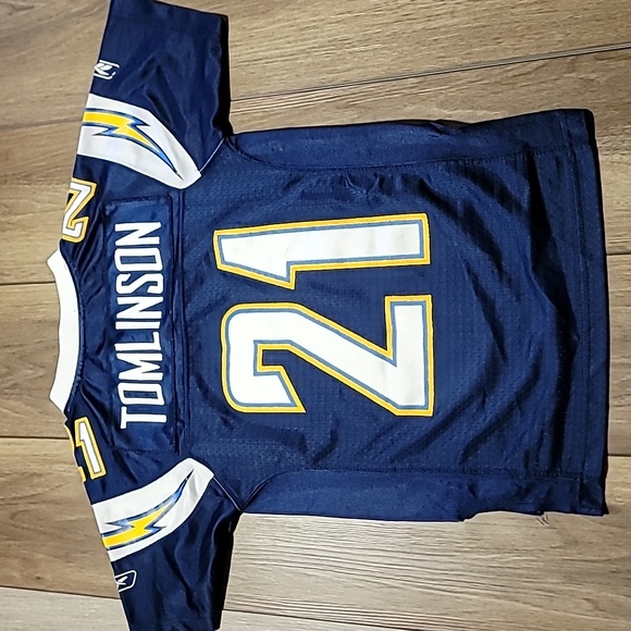 SANDIEGO CHARGERS LADAINIAN TOMLINSON REEBOK THROWBACK JERSEY BOYS SIZE SMALL - Picture 12 of 12
